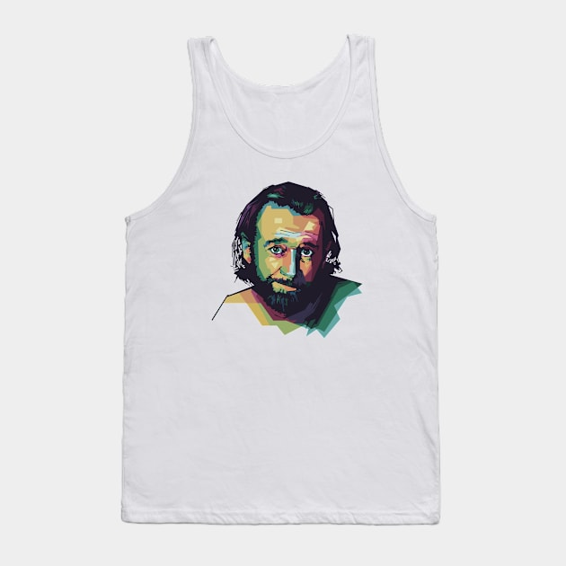 George Carlin Pop Art Tank Top by Alkahfsmart